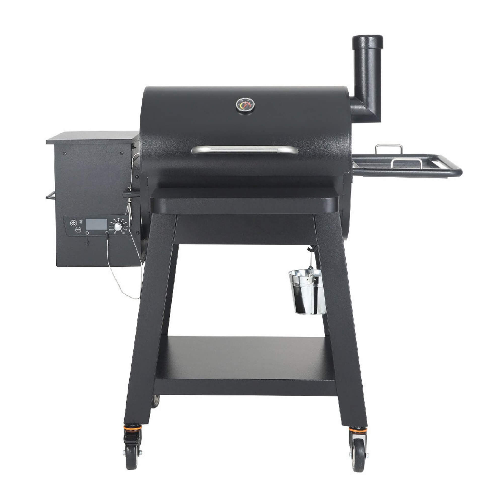 53-Inch Heavy-Duty Portable Wood Pellet BBQ Grill with Cart