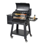 53-Inch Heavy-Duty Portable Wood Pellet BBQ Grill with Cart