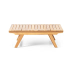 Outdoor Acacia Wood Coffee Table With Open Slat Design