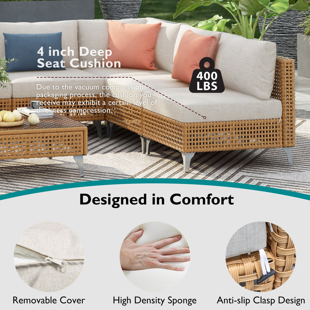 7-Piece Wicker Patio Furniture Set