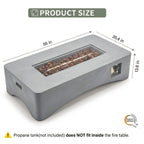 Alora 56-Inch 50K BTU Outdoor Modern Propane Fire Pit Table