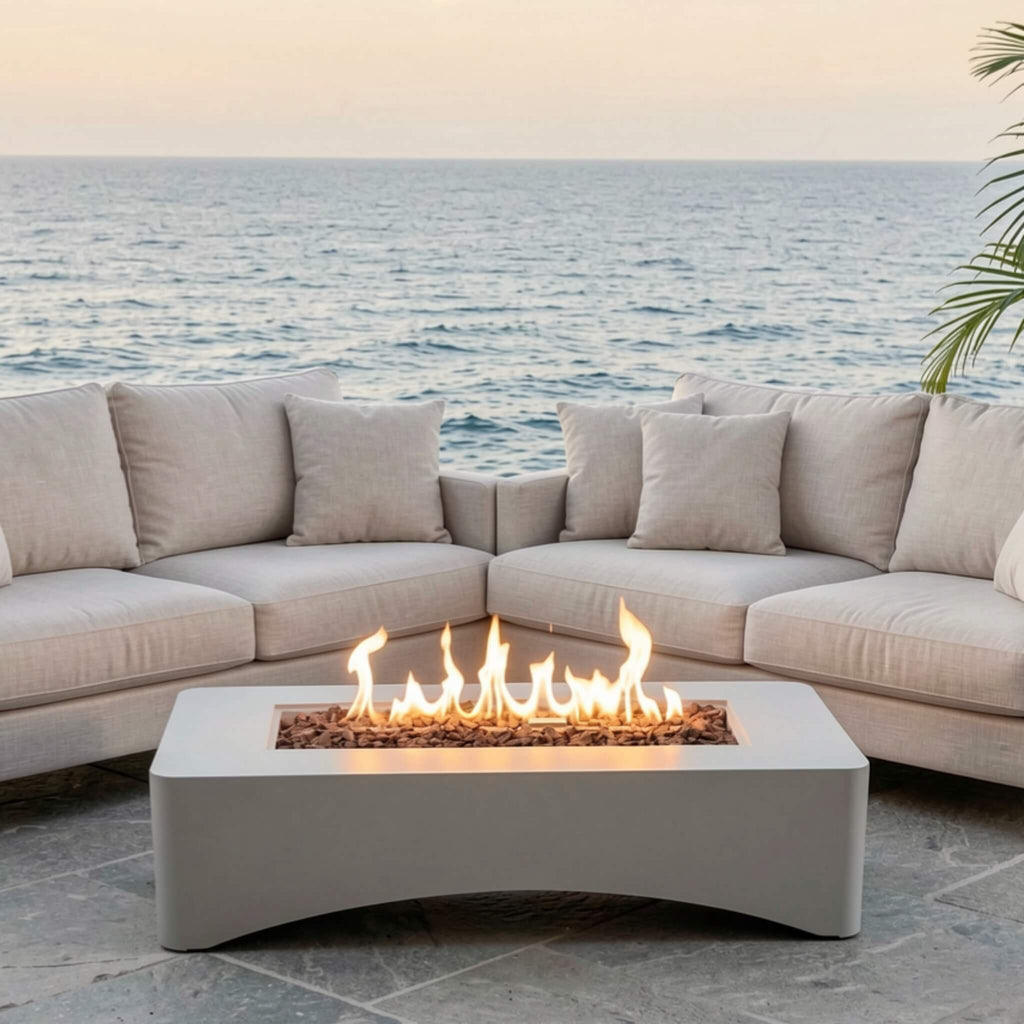 Alora 56-Inch 50K BTU Outdoor Modern Propane Fire Pit Table