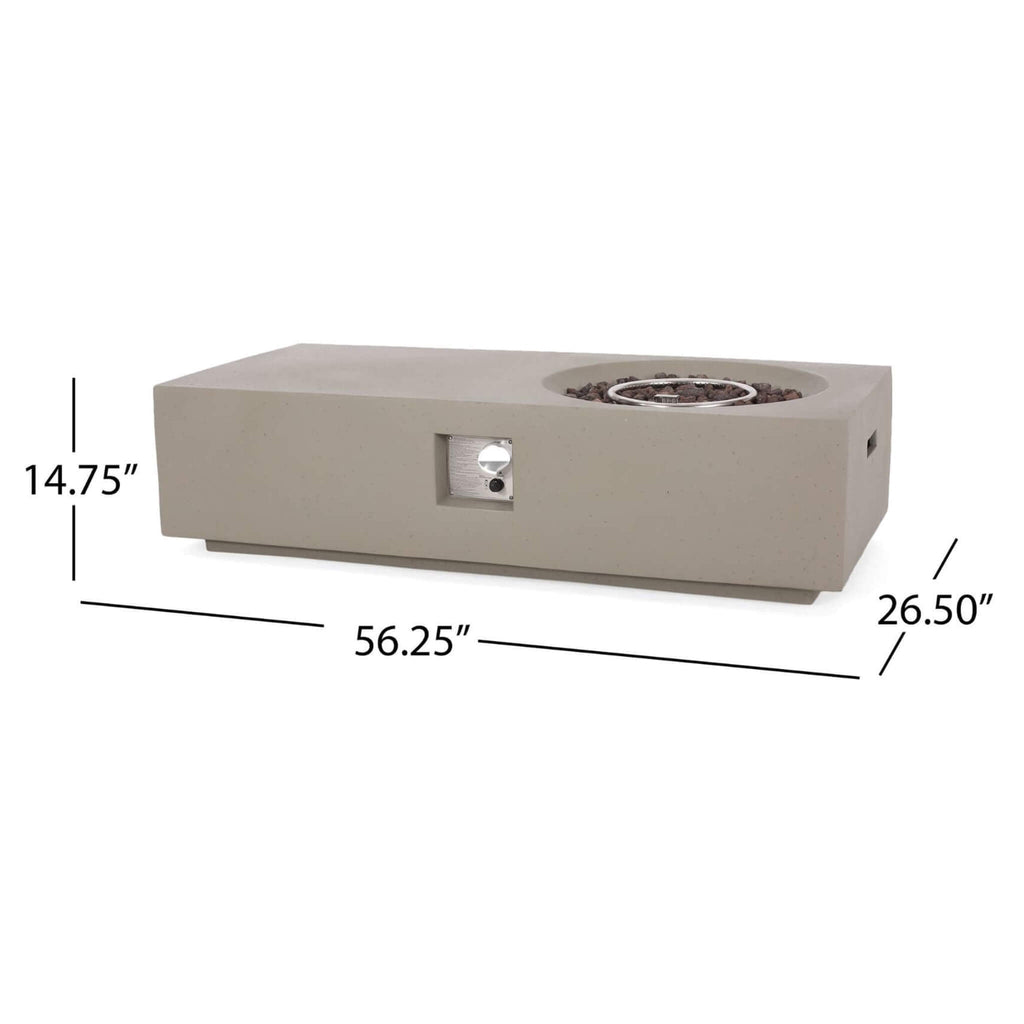 Alora Premium 56-Inch Modern 50K BTU MGO Fire Pit Coffee Table