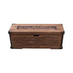 Alora 56-Inch Outdoor 50K BTU Wood Pattern Rectangle Gas Burning Fire Pit