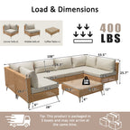 7-Piece Wicker Patio Furniture Set