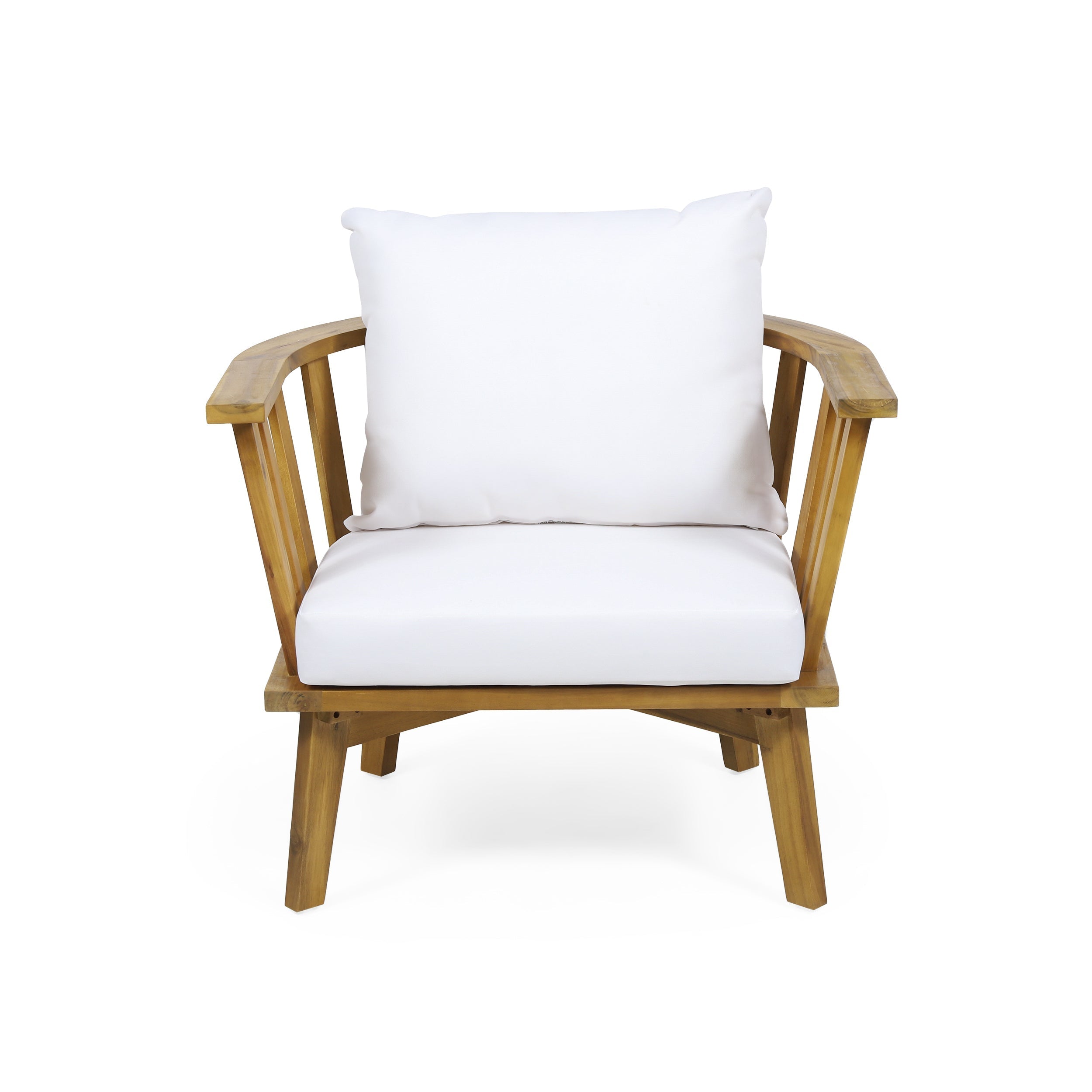 4-Piece Acacia Wood Patio Furniture Set with Cushions