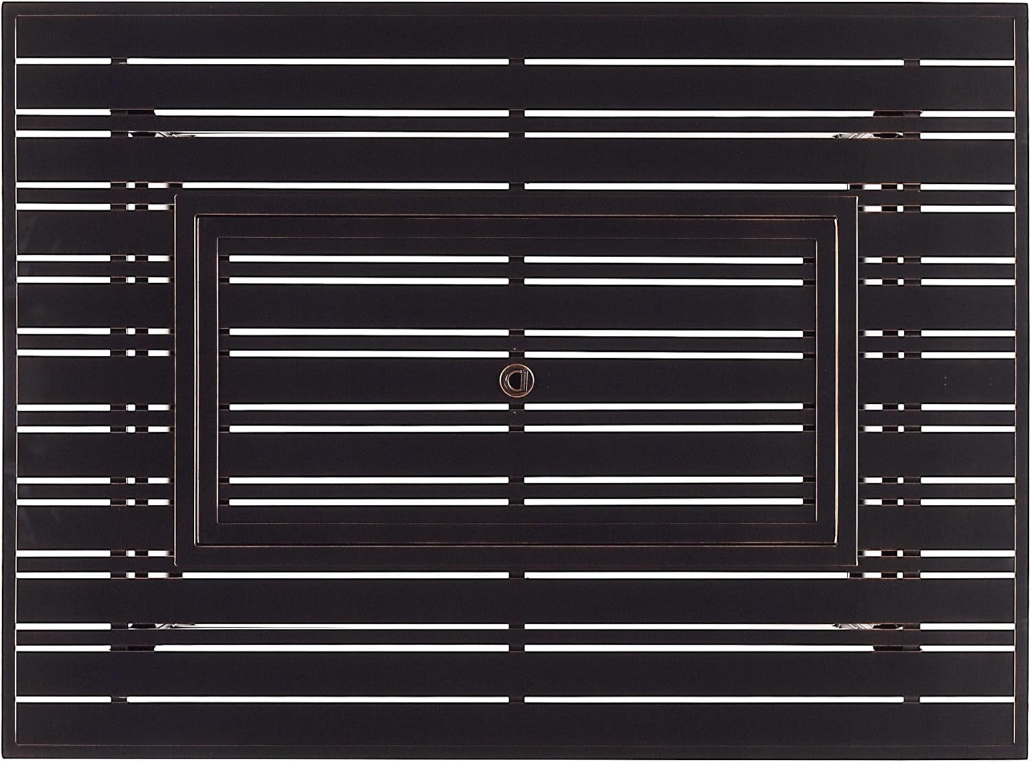 Rectangular 48 In. X 36 In. Aluminum Propane Fire Pit Table, Glass Beads, Two Covers, Lid, 57,000 Btus in Copper Finish Black