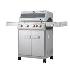 Mesa 415Bz,4-Burner Liquid Propane Infrared Gas Grill with Side Burner and Cabinet, 62,000 BTU – Perfect for Family Bbqs（With Free Cover）,Holiday Gift