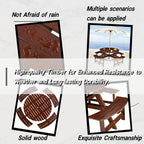 Outdoor 8- Person Round Picnic Table with Built-In Benches