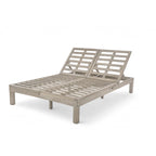 5-Position Adjustable Backrest Double Chaise Lounge Outdoor