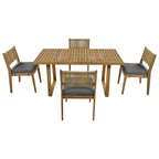 Outdoor Acacia Wood Dining Table and Chair Set