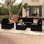 5-Piece Outdoor Patio Furniture Set with Cushions and Coffee Table