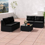 5-Piece Outdoor Patio Furniture Set with Cushions and Coffee Table