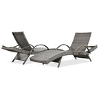 Outdoor Wicker Chaise Lounge Chairs Set of 2