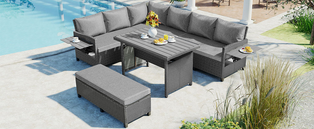 5-Piece Outdoor Patio Rattan Sofa Set