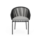 Outdoor Wicker Chair With Powder-Coated Iron Legs