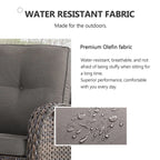 Outdoor Fire Pit Conversation Set, 3-Seat Sofa & Chairs Patio Furniture Set