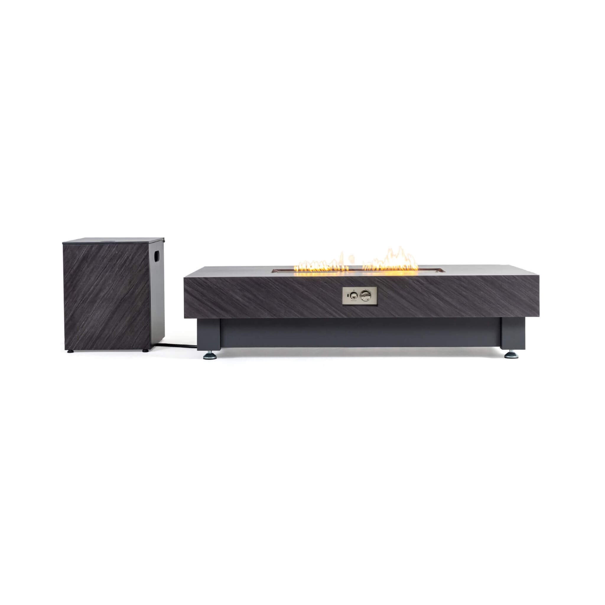 Alora Premium 60-Inch Rectangular Outdoor Modern Propane Fire Pit Table with Rain Cover