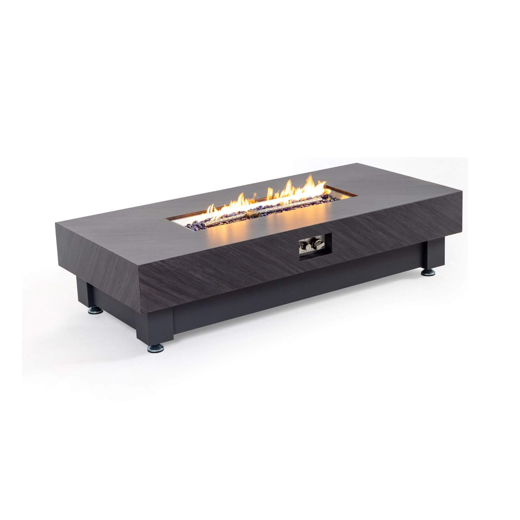 Alora Premium 60-Inch Rectangular Outdoor Modern Propane Fire Pit Table with Rain Cover