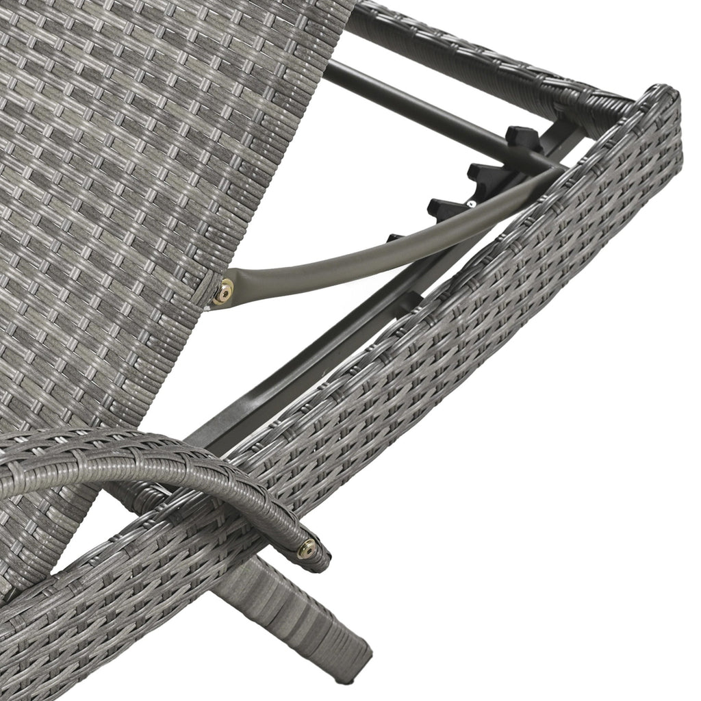 Outdoor Wicker Chaise Lounge Chairs Set of 2