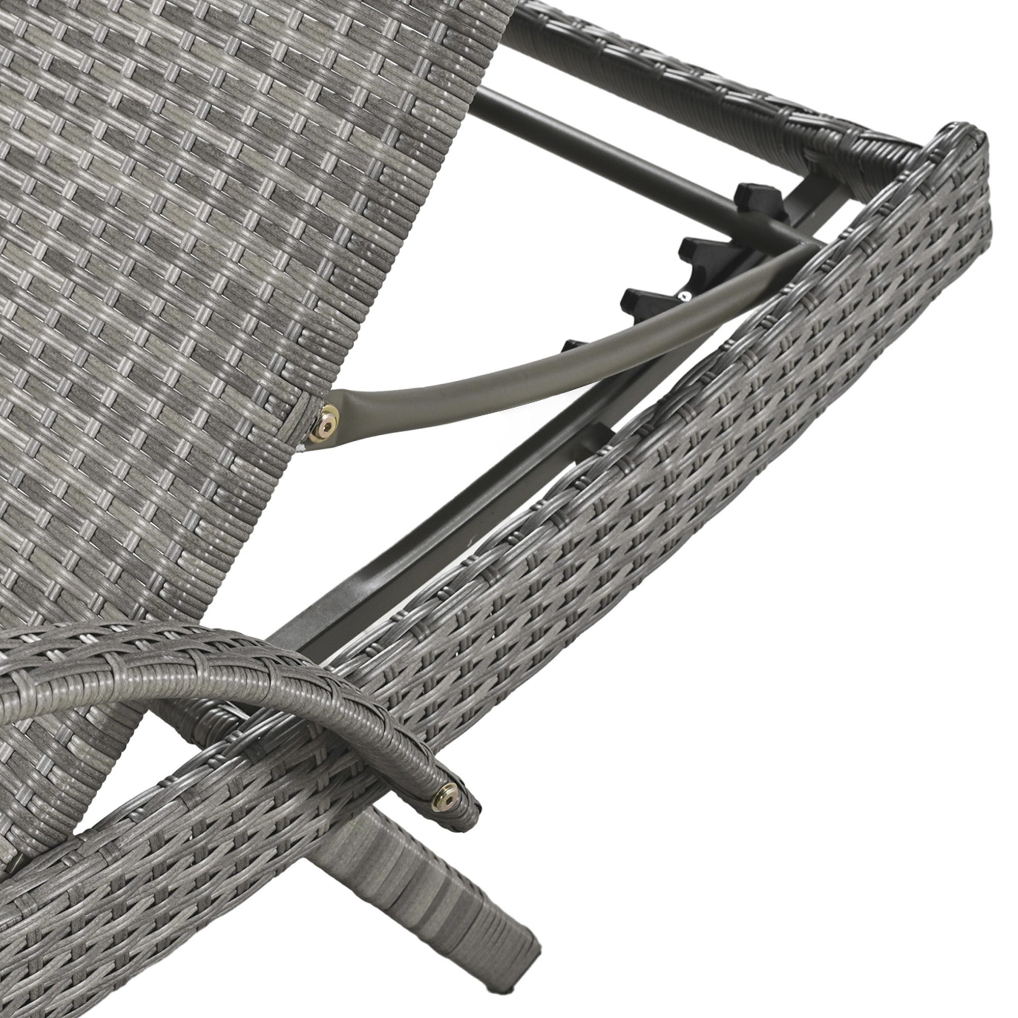 Outdoor Wicker Chaise Lounge Chairs Set of 2