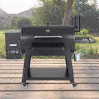 62-Inch Heavy-Duty Portable Wood Pellet BBQ Grill With Cart