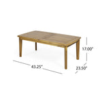4-Piece Acacia Wood Patio Furniture Set with Cushions