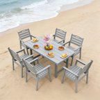 Outdoor Patio Dining Set - Table and Six Chairs