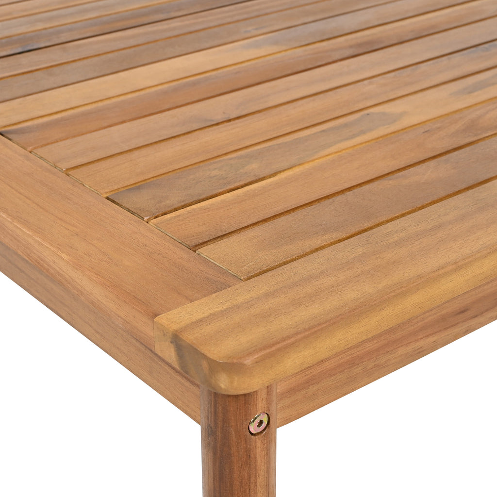 Outdoor 4-piece Acacia Wood and Rope Patio Sofa Set