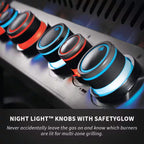 Prestige 500 4-Burner Propane Gas Grill in Stainless Steel with Infrared Side and Rear Burners and Rotisserie Kit