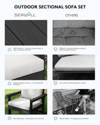 Outdoor Patio Furniture Set 7 Piece All Weather