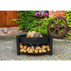 Cook King 111246 Montana Fire Pit, 23.5 In. Dia, Wood Storage, Wood Burning Fire Pit