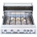 40 In. 5-Burner Built-In Natural Gas Grill in Stainless Steel with 1 Infrared Burner