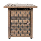 Fire Pit Table 43-In W 50000 Maximum Btus Iron Rectangle Liquid Propane Fire Pit Table