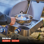 77352 6-Burner Stainless Steel Cabinet Style Propane Gas Grill with Smoke Box(2 Items)