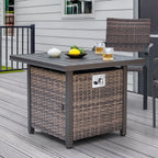 29.92-In W 50000 Maximum Btus Iron Square Liquid Propane Fire Pit Table
