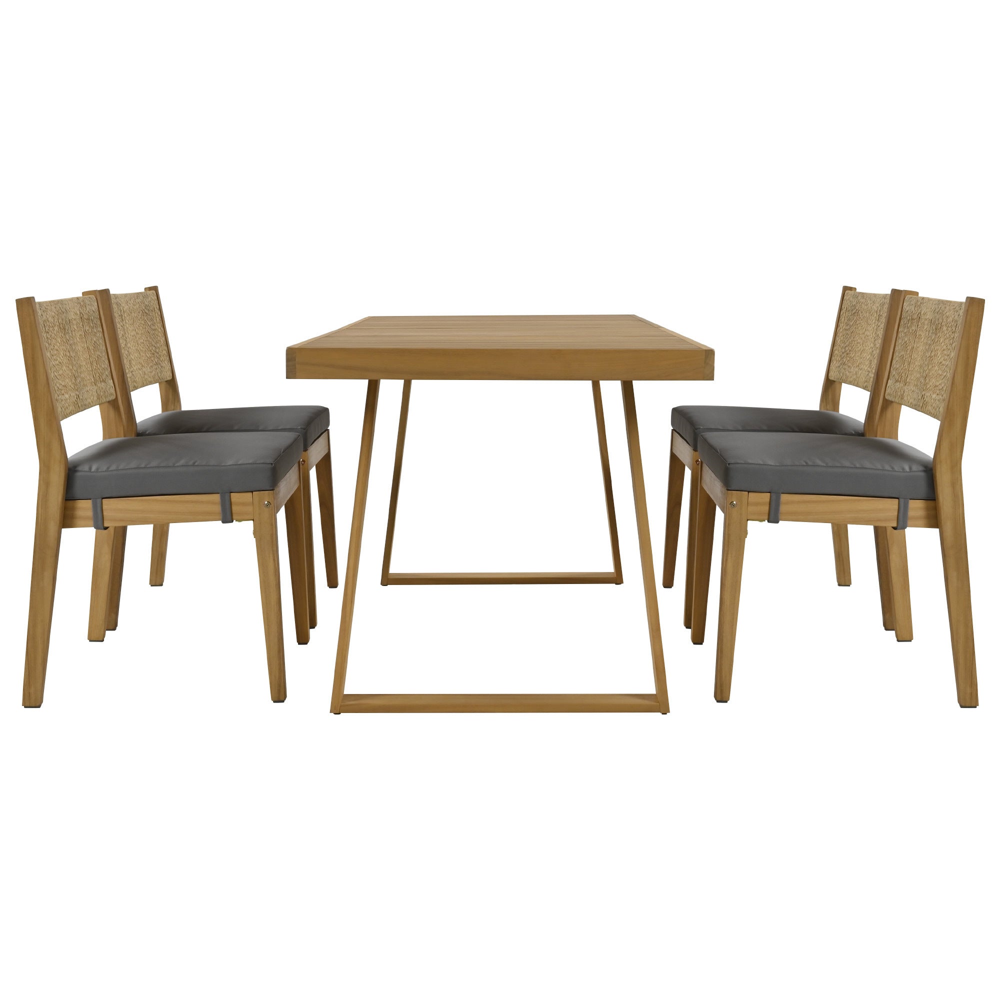 Outdoor Acacia Wood Dining Table and Chair Set