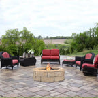 30 In. Fossill Brown Fire Pit Kit
