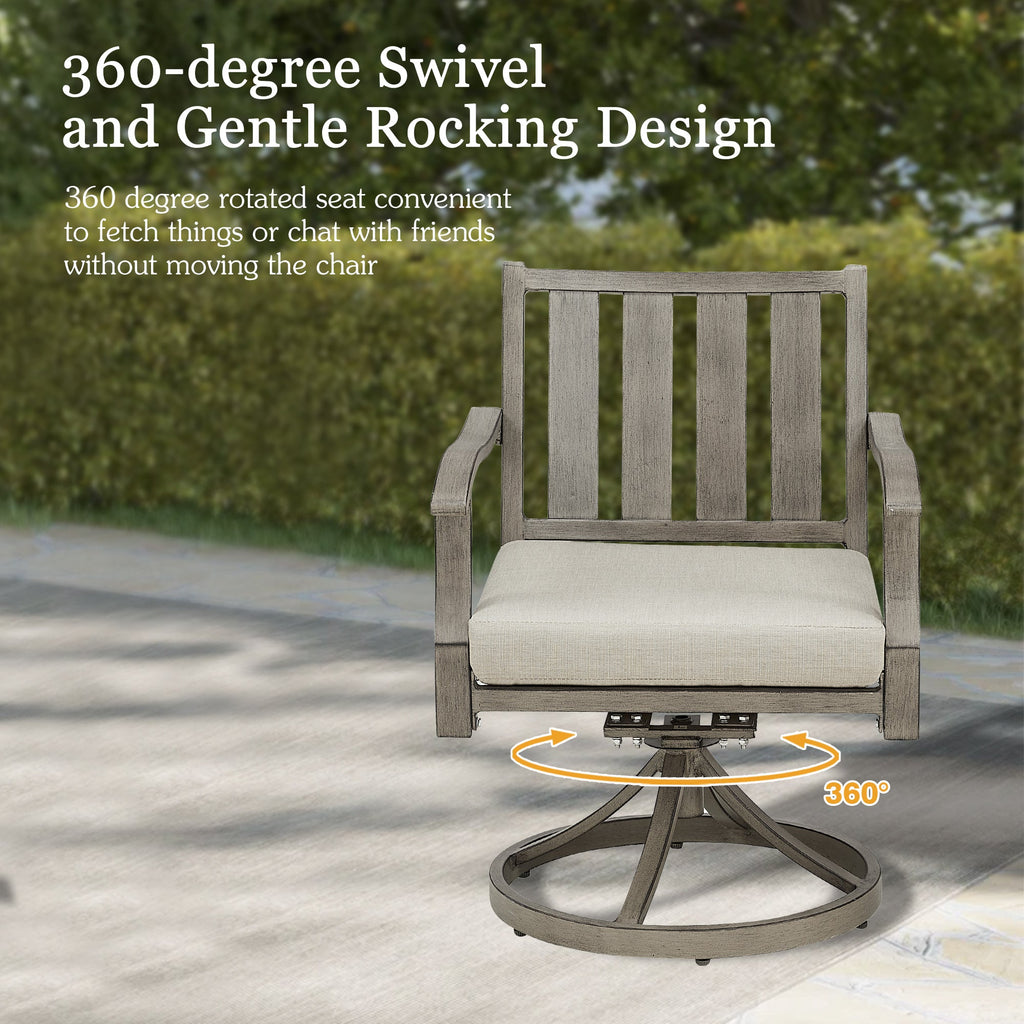 8-Person Patio Square Dining Table Set With Sunbrella® Cushions