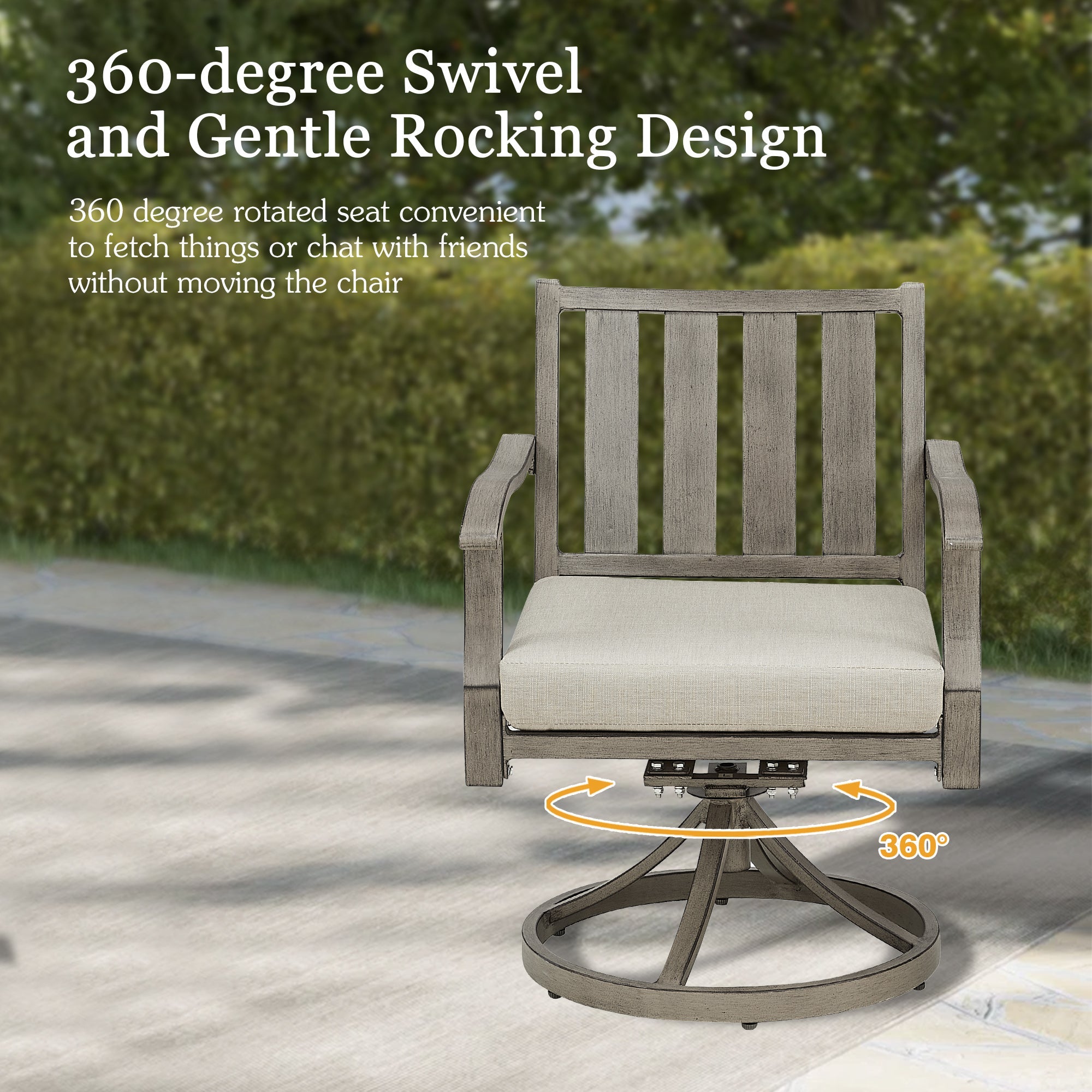8-Person Patio Square Dining Table Set With Sunbrella® Cushions