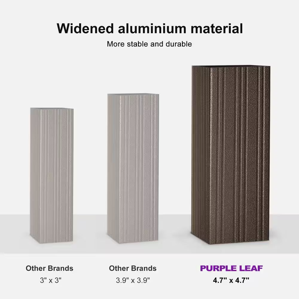 12 Ft. X 12 Ft.Bronze Aluminum Power-Coated Frame Galvanized Steel Double Roof Hardtop Gazebo,Hook,Netting,Khaki Curtain