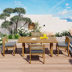 Outdoor Acacia Wood Dining Table and Chair Set
