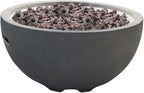 Nantucket Concrete Fire Pit 26" X 26" Patio Firepit Includes Lava Rocks Modern Fire Pits & Outdoor Fireplaces for Garden, Deck, Indoor & Outdoor Heating