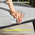 Outdoor Patio Furniture Set with Swivel Chair and Table