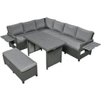 5-Piece Outdoor Patio Rattan Sofa Set