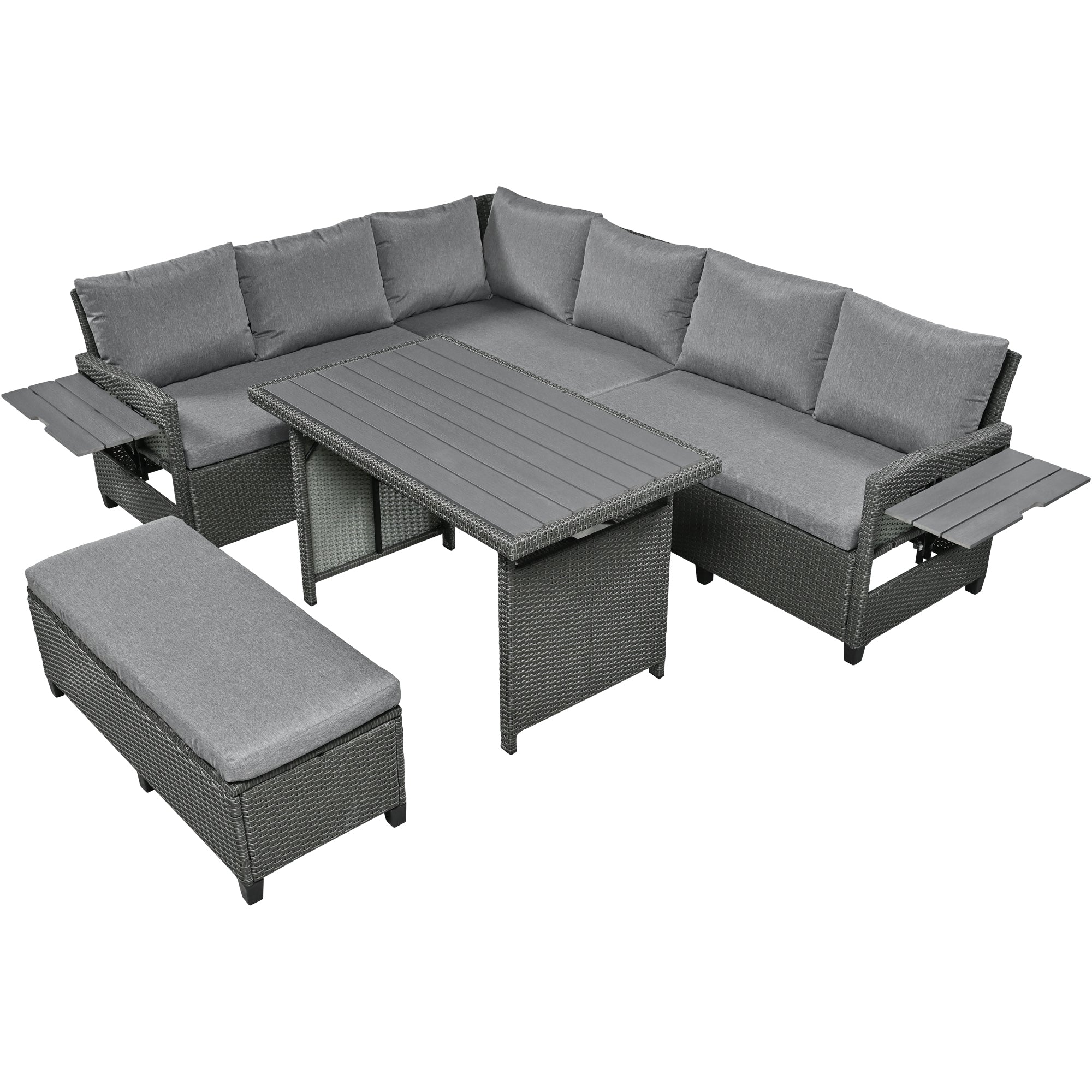 5-Piece Outdoor Patio Rattan Sofa Set