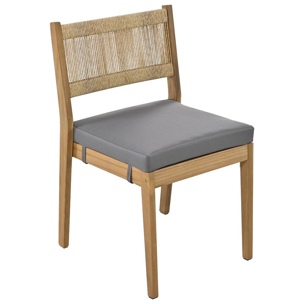 Outdoor Acacia Wood Dining Table and Chair Set