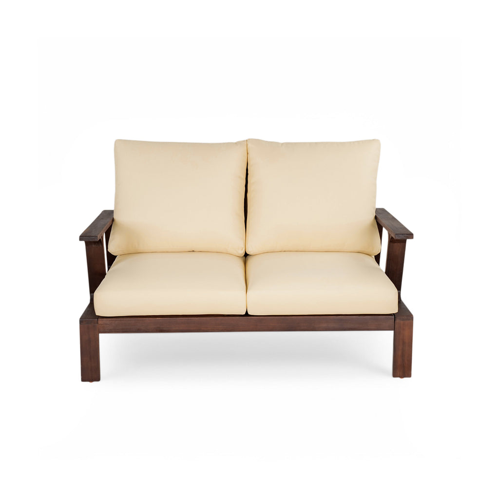 4- Piece Outdoor Sofa Set with Cushions and Coffee Table