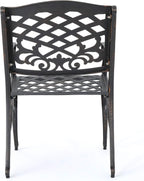 Myrtle Beach Outdoor Aluminum Dining Chairs, 2-Pcs Set, Shiny Copper