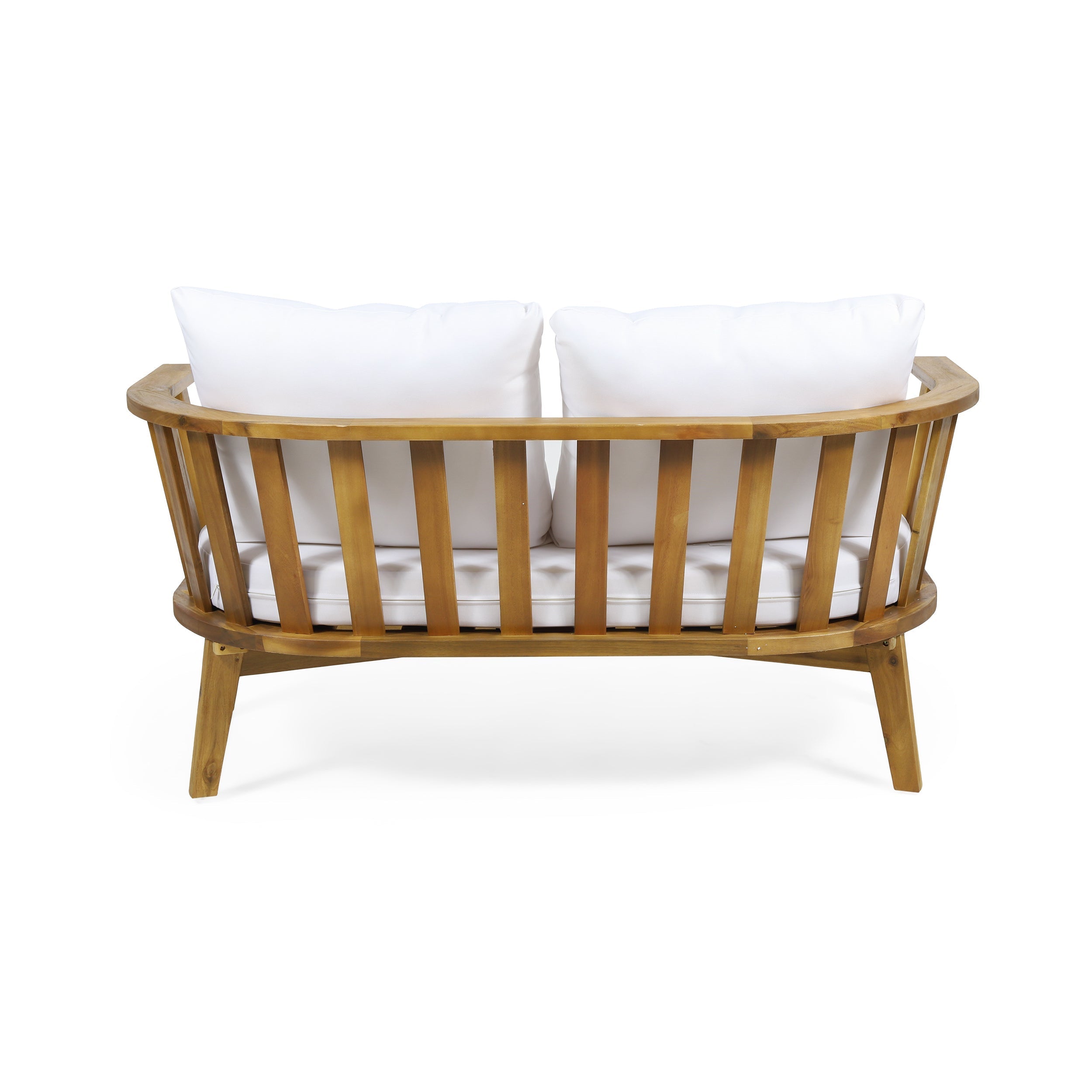 4-Piece Acacia Wood Patio Furniture Set with Cushions